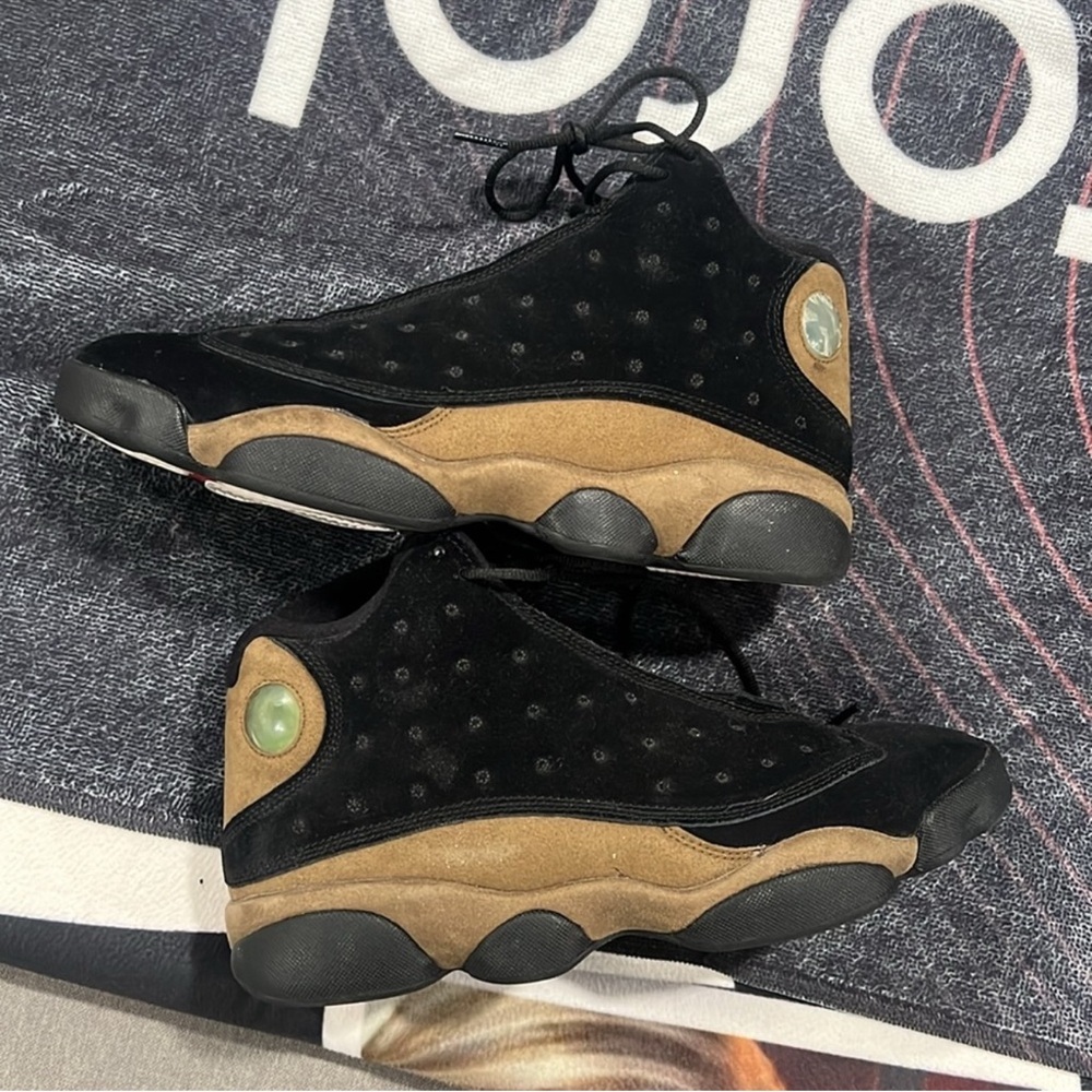 Black and Tan High-Top Sneakers